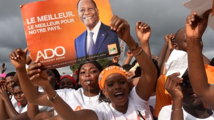 Ivory Coast President re-elected with 94% of votes