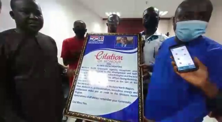 Western North Grass-Root Agenda honours MP, Alfred Obeng