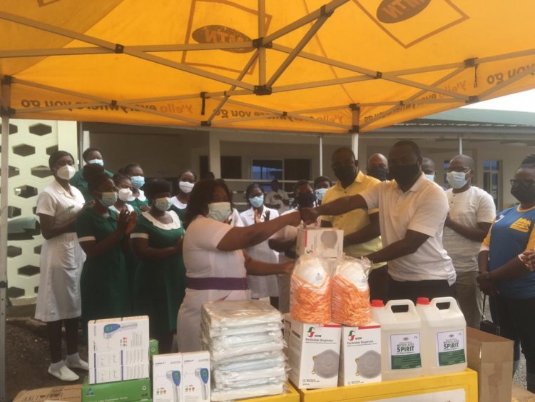 MTN donates PPEs to major health institutions in Volta