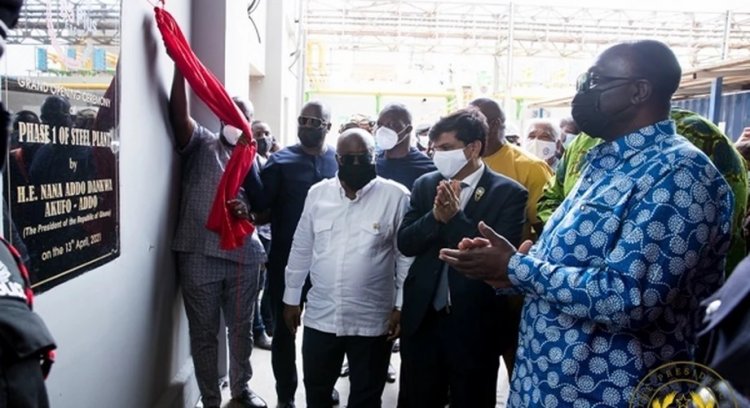 1D1F: President Akufo-Addo commissions phase one of B5 Plus steel plant