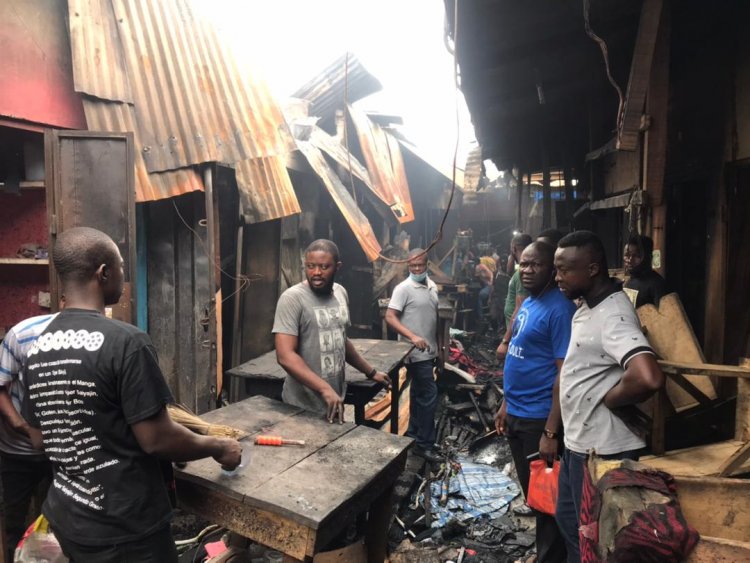 [PHOTOS] NADMO Disaster Control Officer reveals the extent of damage at Central Market