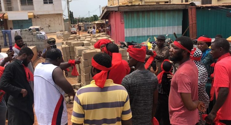 Angry Madina youth protest against sale of community land