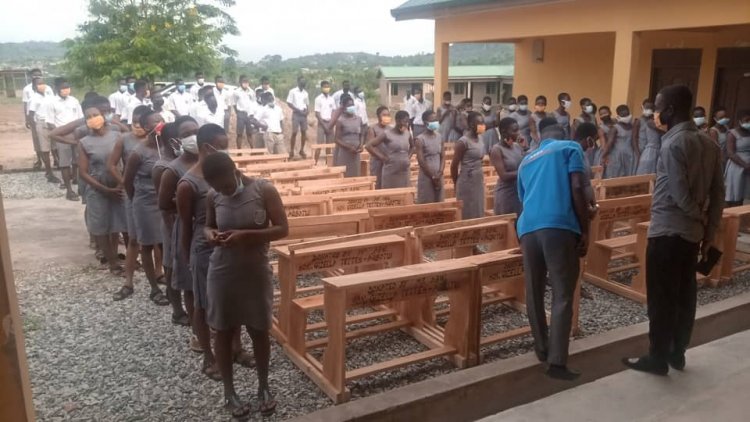 Honourable Gizella Tetteh donates furniture to Bontrase Secondary Technical School