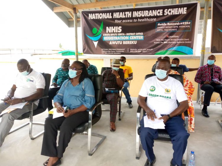 DCE Commissions Awutu-Senya West  District NIHS Office