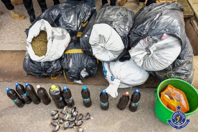 Producer of “Can Nibes Drink arrested”, 10 Bottles and 7 sacks retrieved 