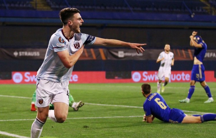 Declan Rice scores a stunning solo goal against Zagreb