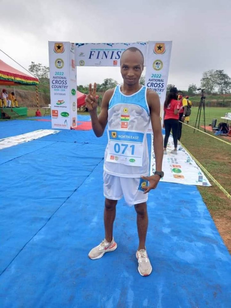 North East Regional Minister congratulates cross country athlete