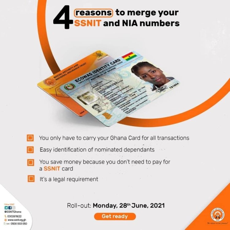 Merge your SSNIT number with Ghana Card before 1st July -SSNIT to contributors   