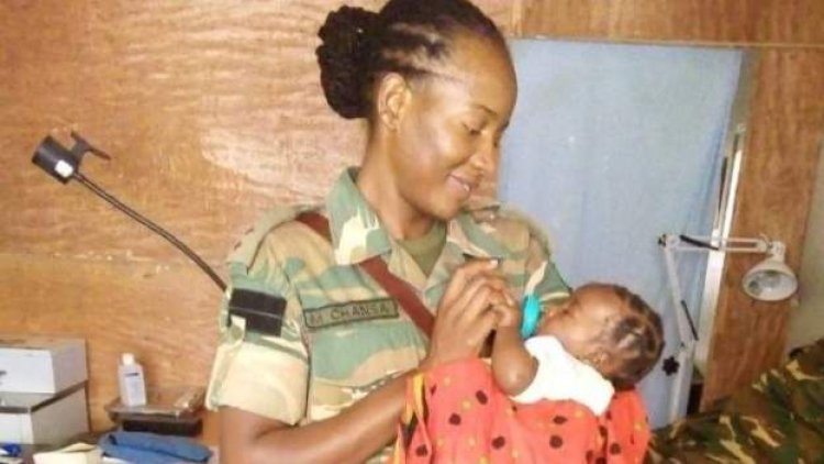 A Zambian peacekeeper adopts a CAR baby.