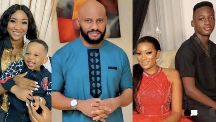Photos of Yul Edochie's second wife and son are removed from his page