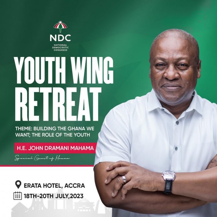 Mahama To Speak At NDC's Youth Wing Retreat In Accra Tomorrow