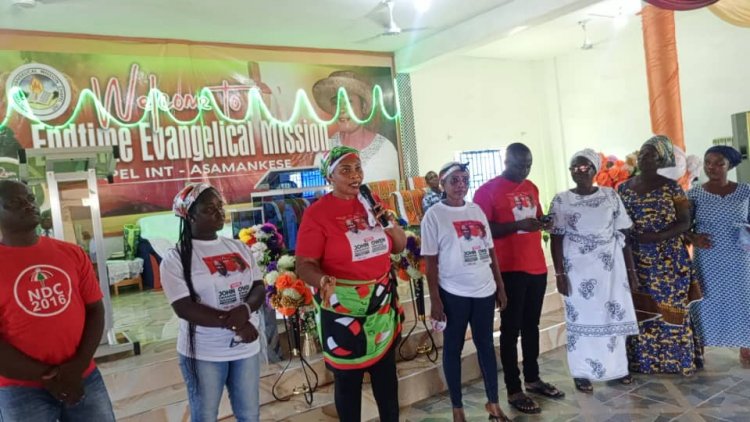 E/R Women Organizer Of NDC Storms Churches and Mosques To Sell The NDC Candidates To The Eligible Voters