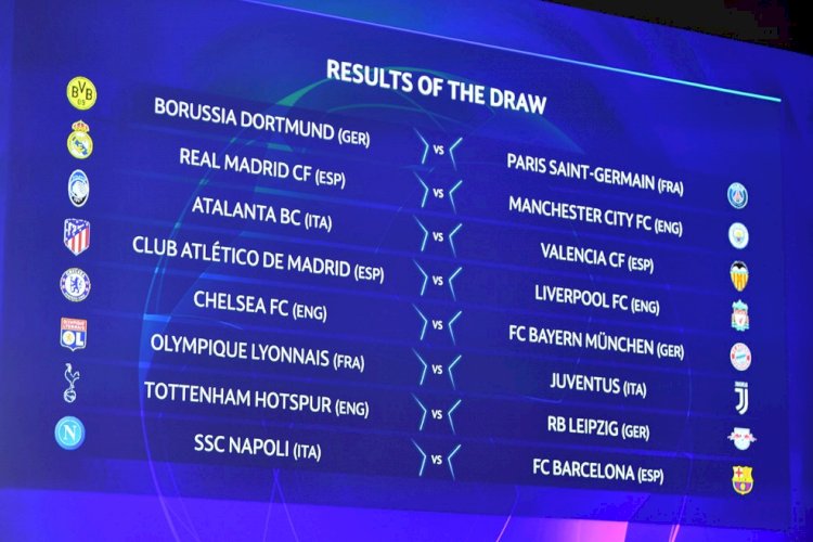 UEFA CL Draw: Liverpool clash with Atletico, City and Madrid to Show it out as Chelsea collide with Bayern