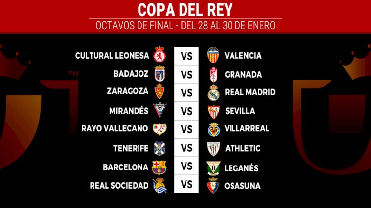 Copa del Rey Round of 16 draw: Zaragoza vs Real Madrid and Barcelona vs Leganes