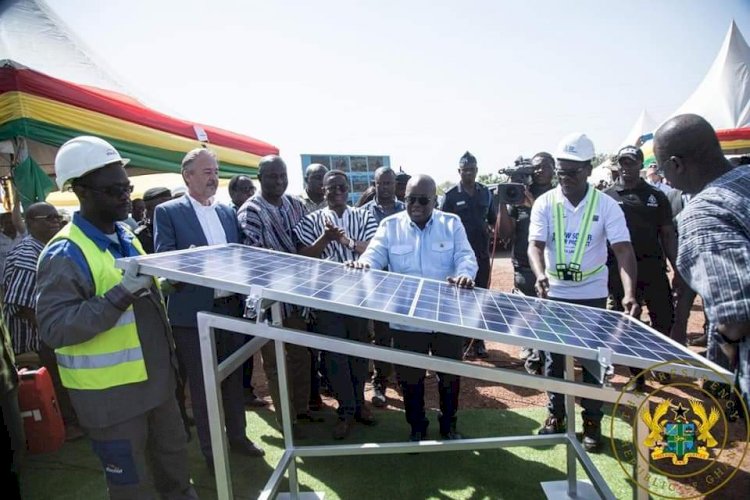 President Akufo-Addo Cuts Sod For 17mw Solar Plant In Kaleo, Lawra
