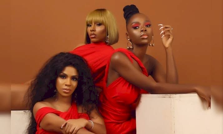 Bbnaija's Mercy, Venita And Diane Thrill Fans With Red Outfits This Valentine’s Day