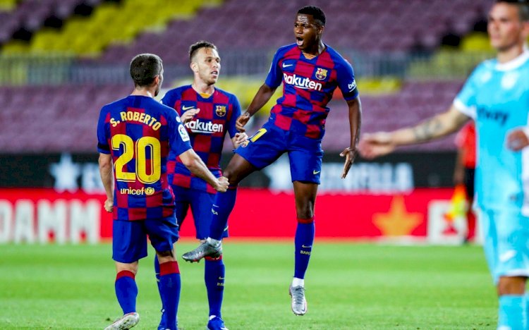 Messi and Fati push Barca on; Barcelona 2 - 0 Leganese