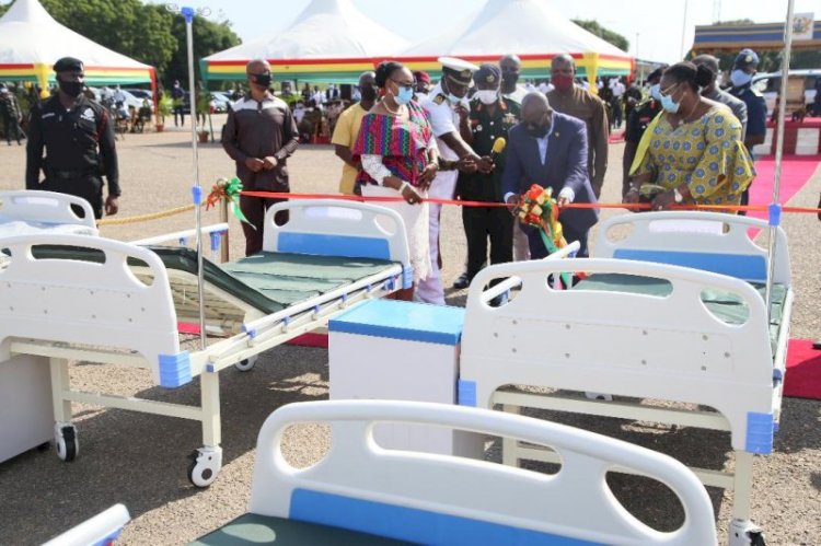 President presents 10,000 beds to MoH